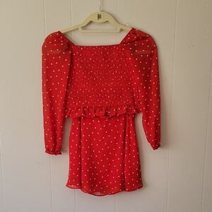 Art Class Red and white polka dot 2 piece. S 6-7